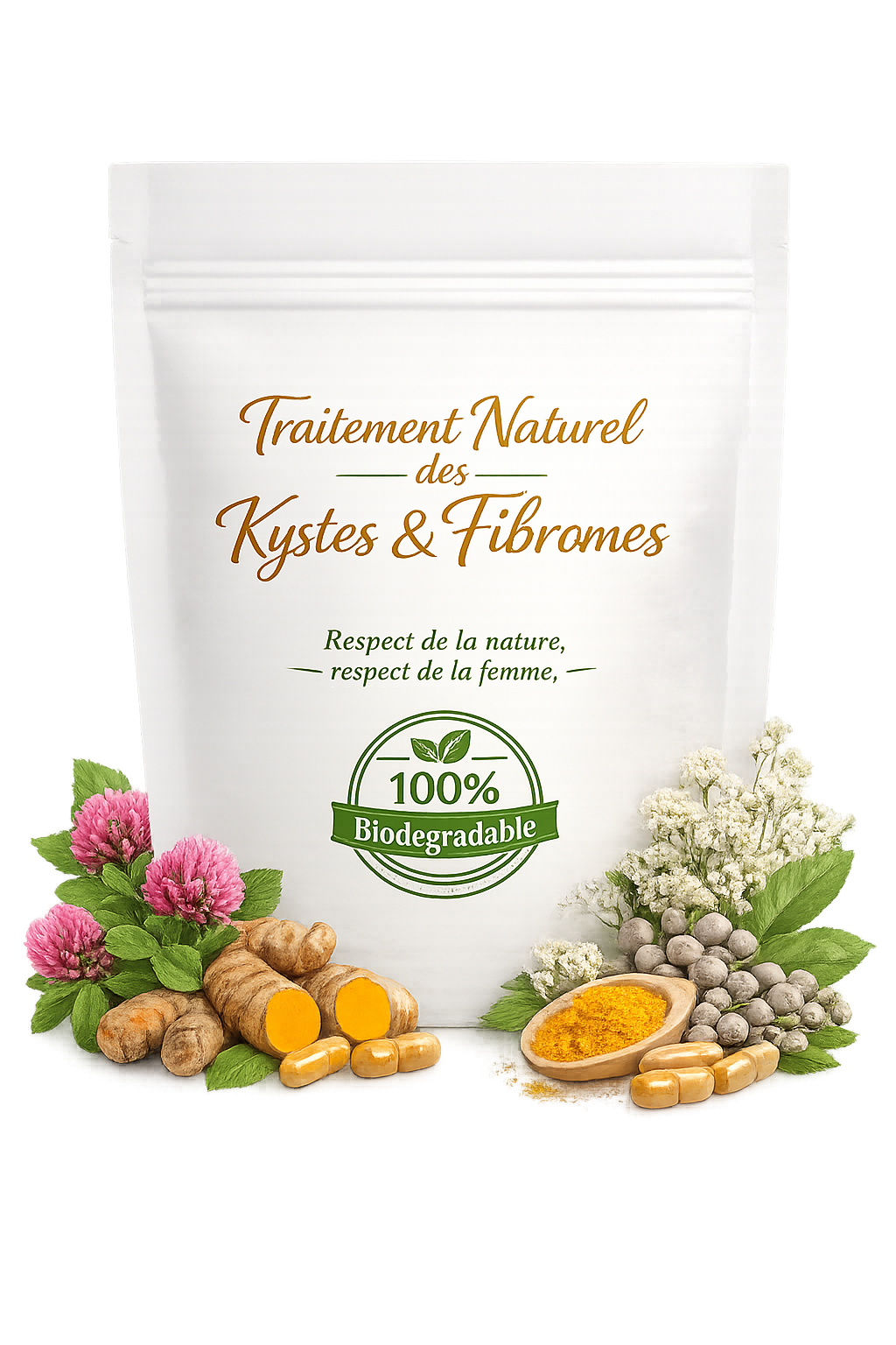 Traitement naturel Kyste – Fibrome – Myome – Formule 100 % végétale et anti‑inflammatoire